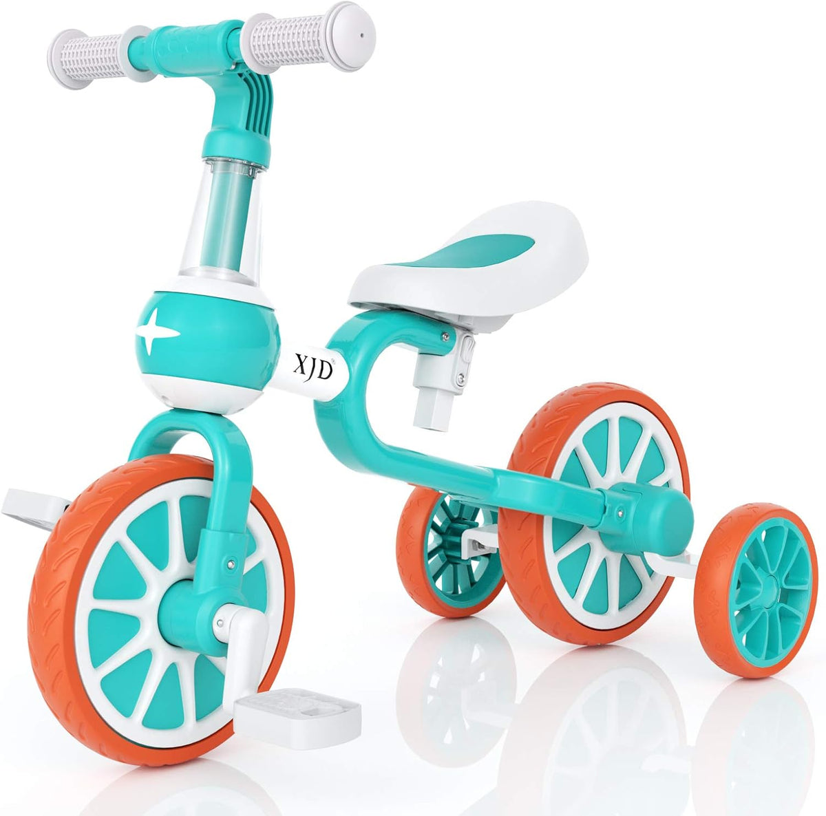 3 in 1 Baby Balance Bike Tricycle with Adjustable Seat Detachable Pedal, Blue Pack of 2 I688776
