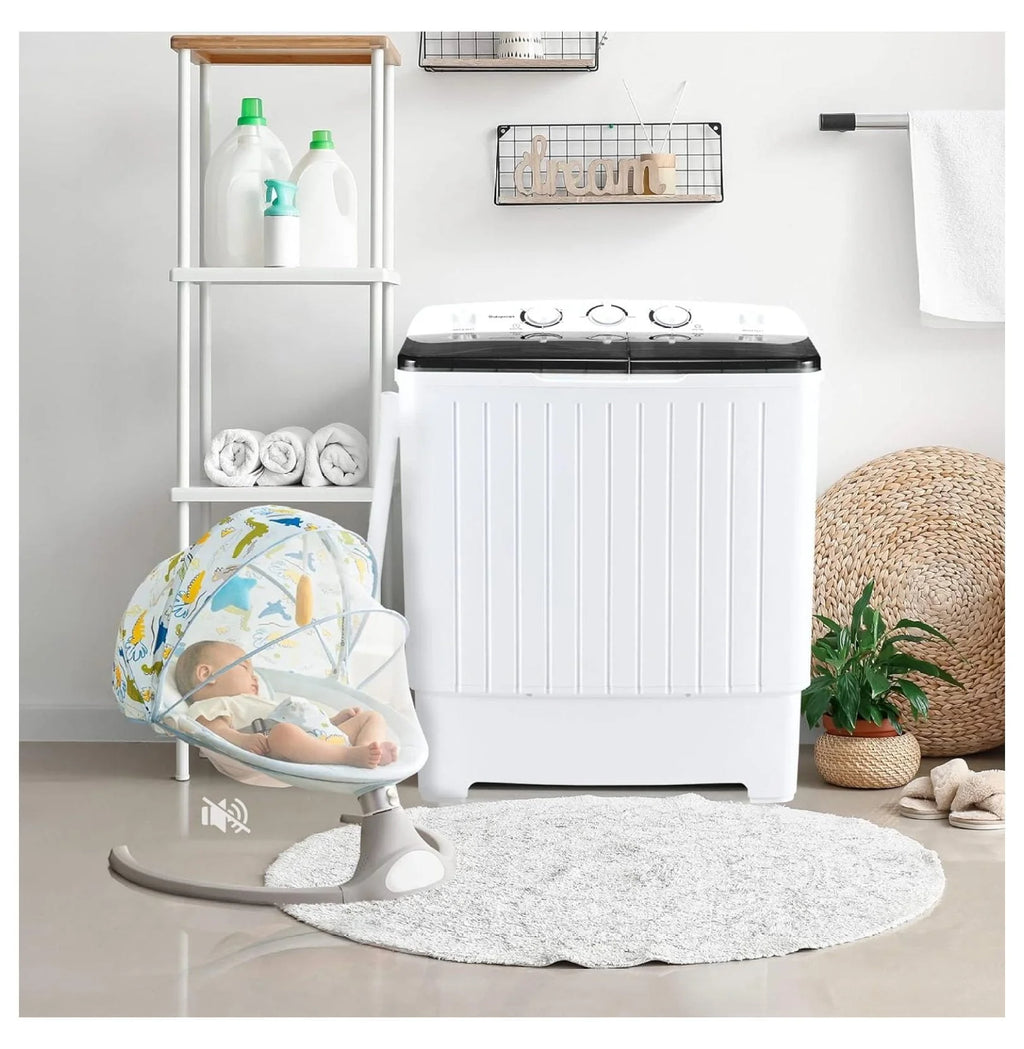 Portable 20lbs Washer and Dryer Combo Black E728