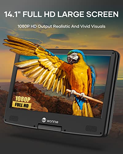 16.9" Portable Blu ray DVD Player with 14.1" 1080P HD Swivel Screen P86643