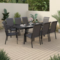 9 Pieces Wicker Rattan Outdoor Patio Dining Set N7796
