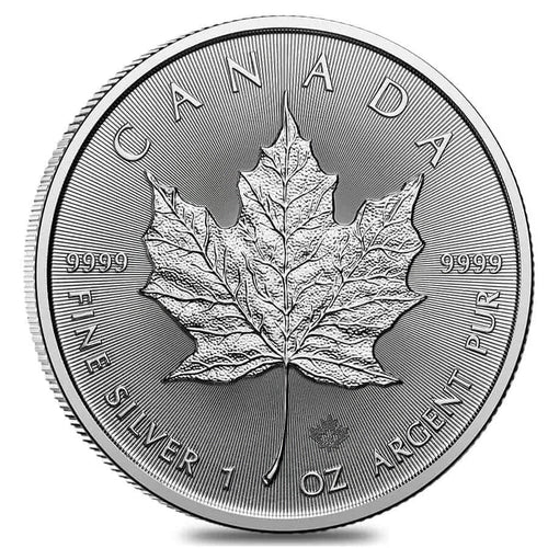 25 - 1 oz Canadian Silver Maple Leaf Coin Y61384