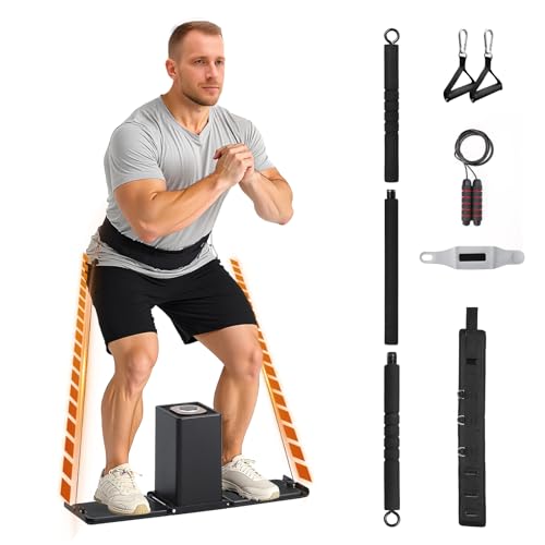 Smart Home Gym Equipment 180lbs Resistance Portable Full Body Workout Cable Machine X364736