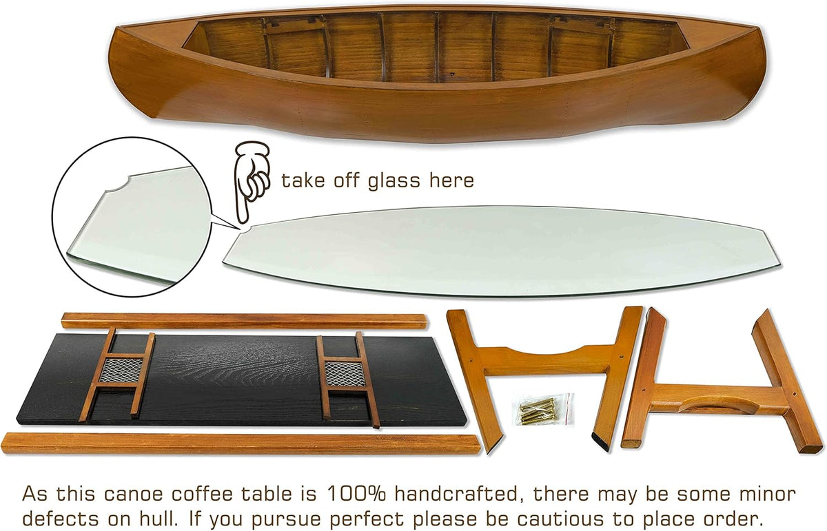 Walnut Antique Finish Oval Glass Coffee Table O83548