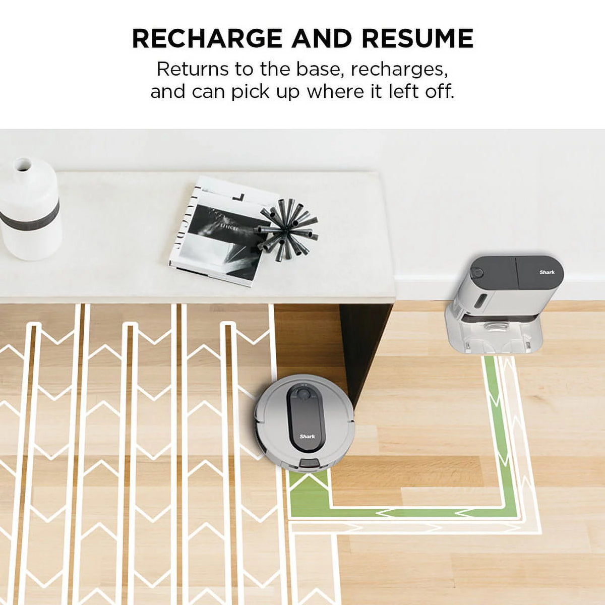 White Robot Vacuum with Self-Empty Base O45774