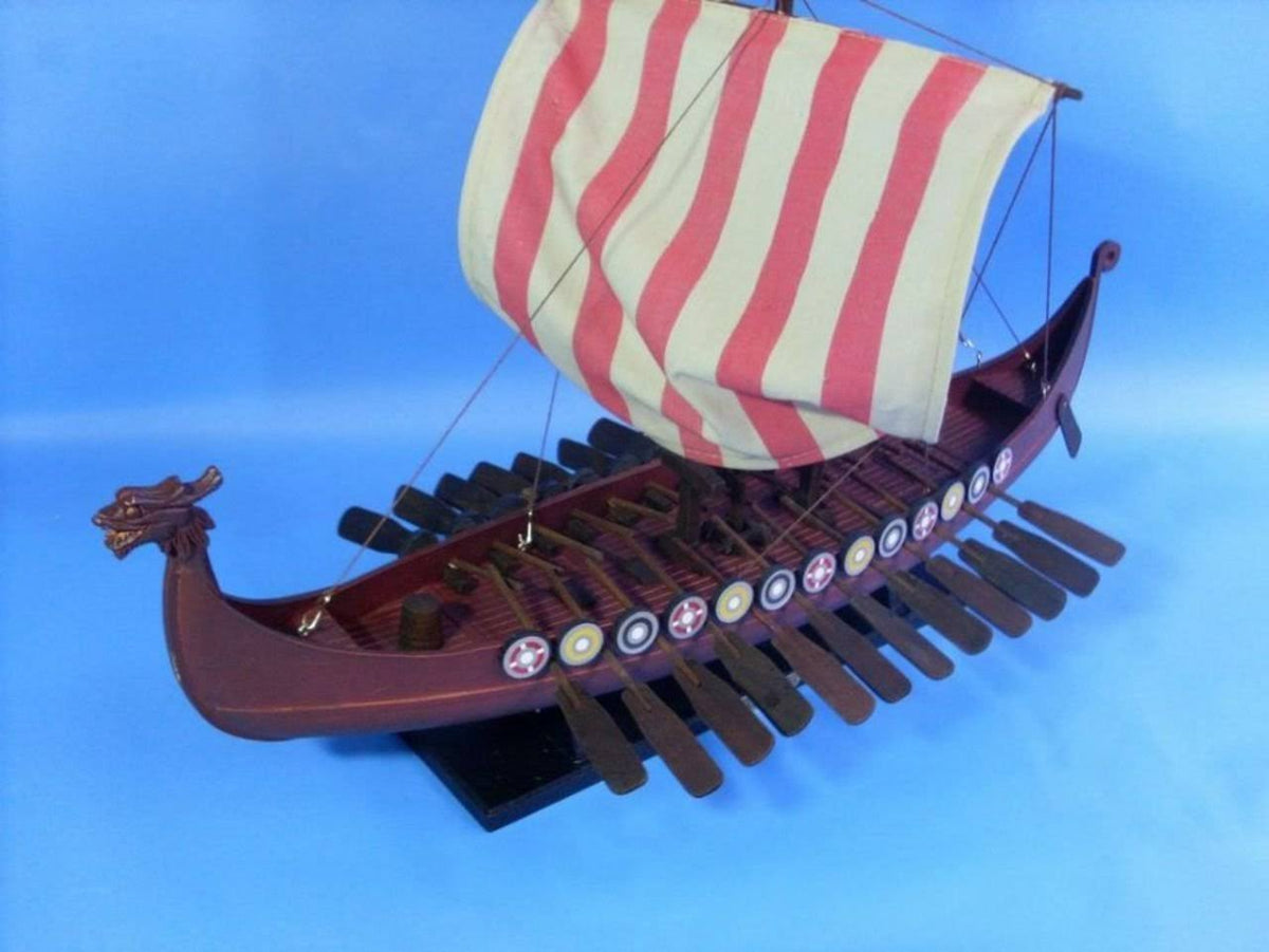 Wooden Viking Drakkar Model Boat Q9001