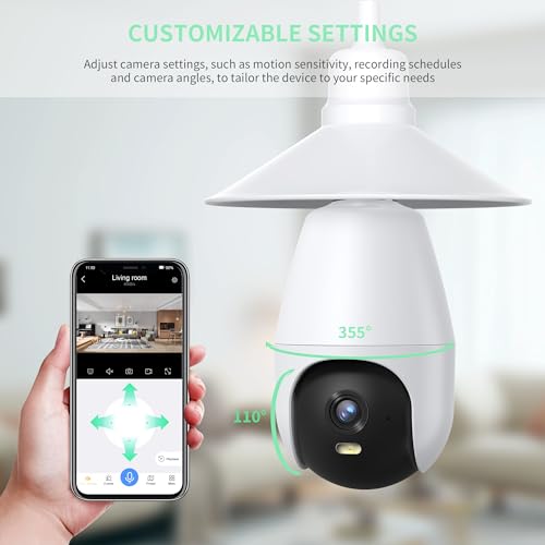 5G Light Bulb Security Camera with Auto Tracking C356