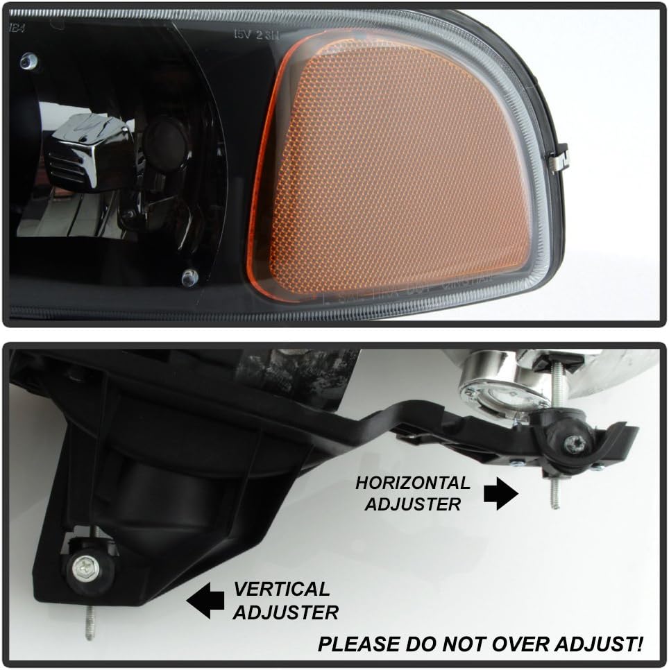 Black 1999-2006 GMC Sierra Yukon XL Headlights LED Parking Bumper Signal Lights S632325