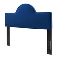 Twin Size Velvet Blue Navy Headboard A542349