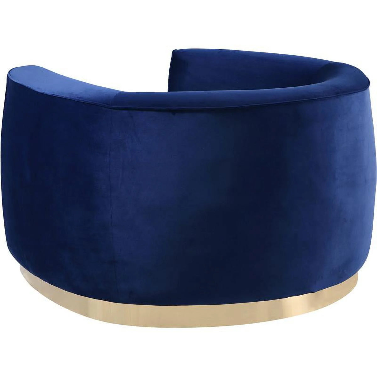 Navy and Gold Velvet Accent Chair and Chaise 2-Piece Set F412425