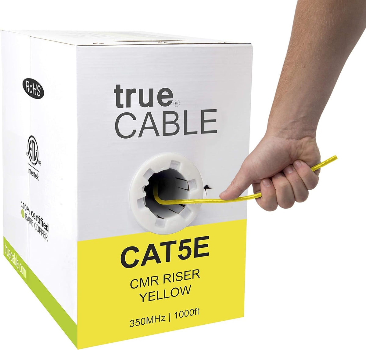 1000ft Blue 24AWG 4 Pair Solid Bare Copper Bulk Ethernet Cable H578638