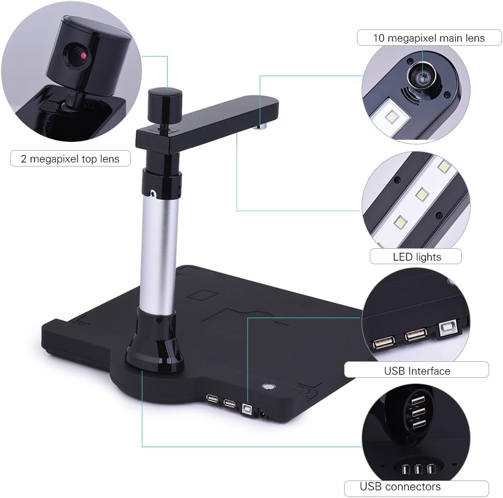 Book Scanner, Dual Lens, A3 Scanning Size V23316