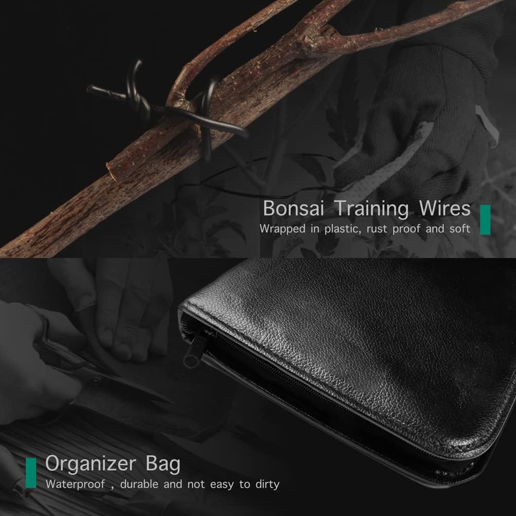 16PCS Bonsai Tree Kit with Pruning Shears and Carbon Steel Scissors L16600