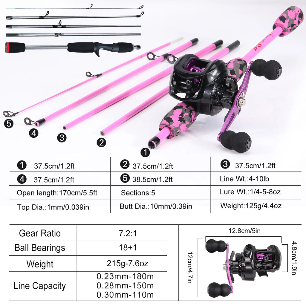 Casting Fishing Rod and Reel Combo H58508