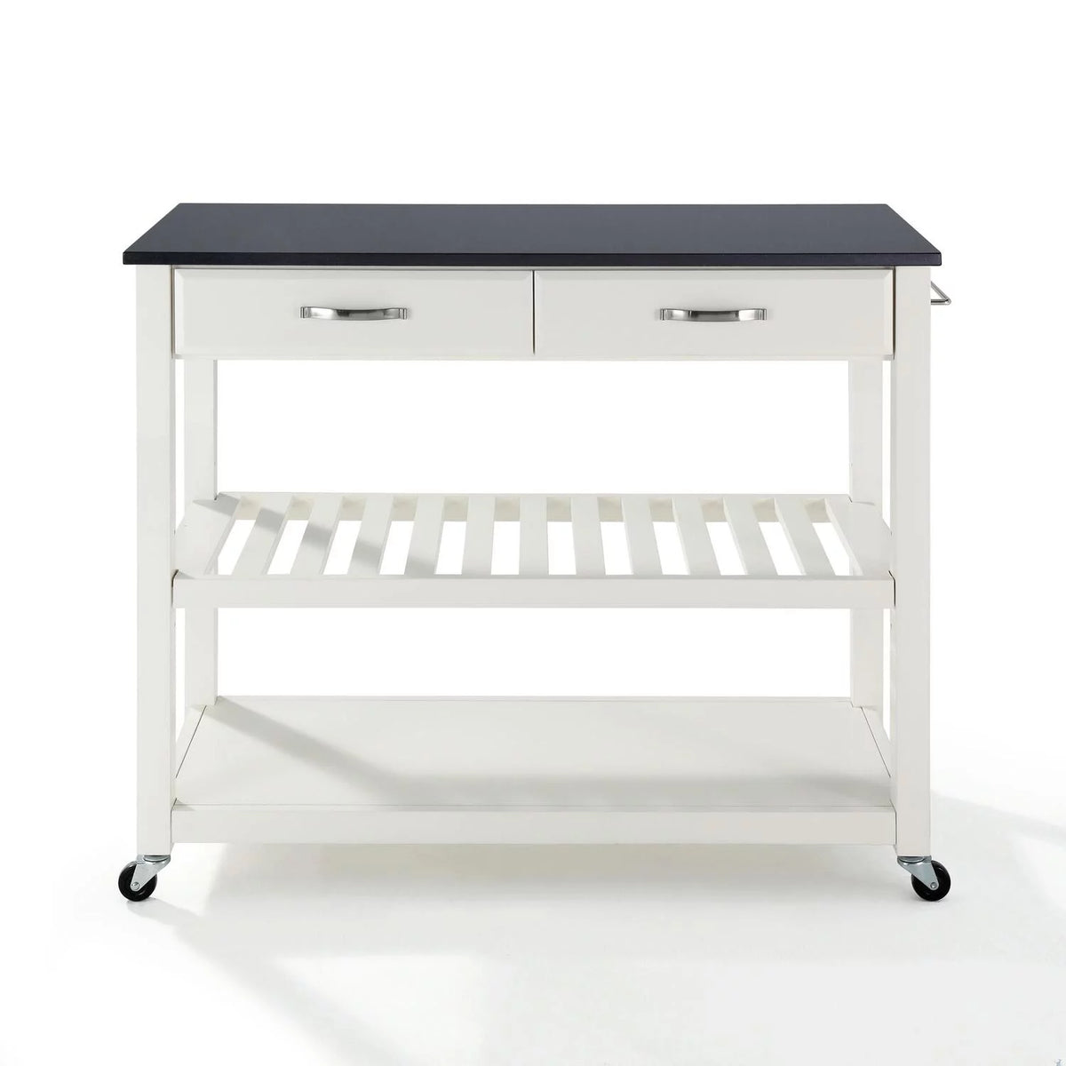 Kitchen Prep Cart White/Black T658
