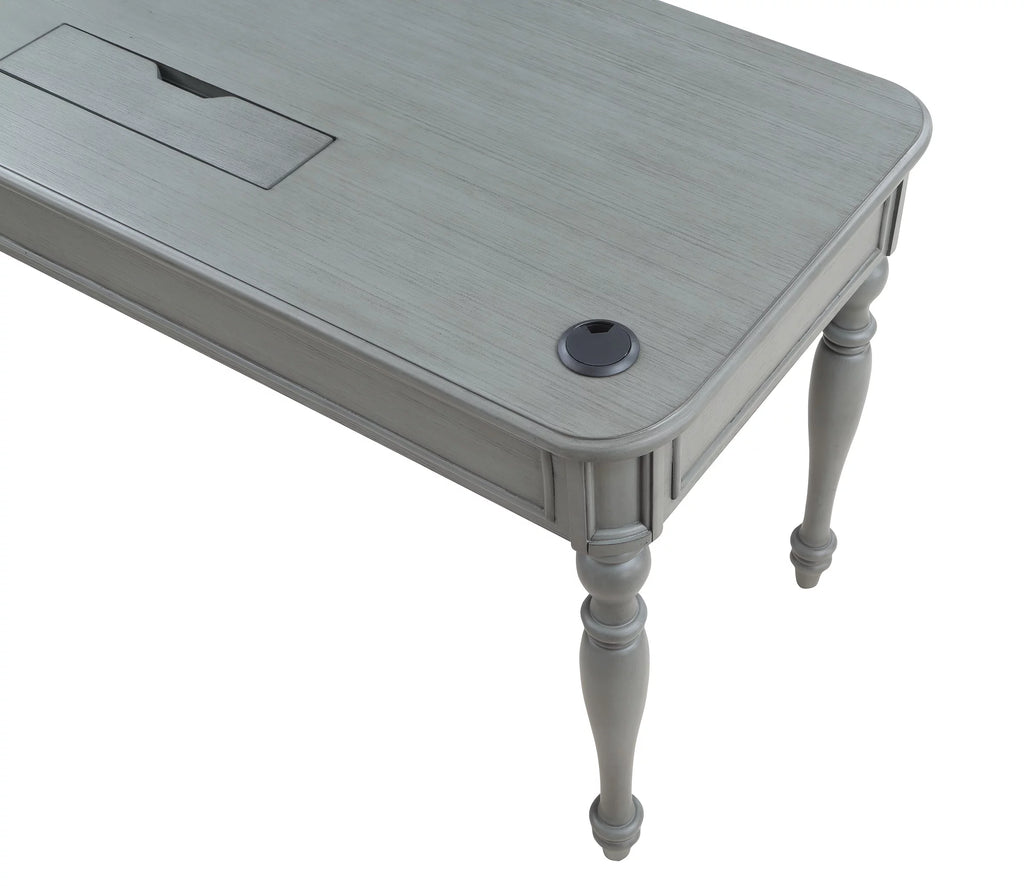 L-Shape Engineered Wood Desk with Power Z57079