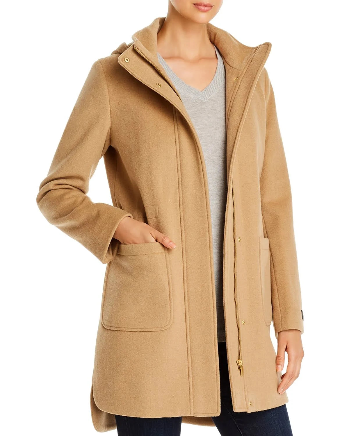 Hooded Wool Blend Coat O55380