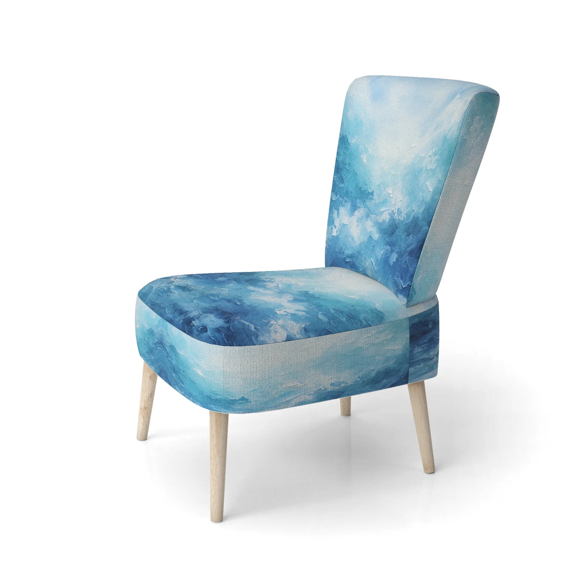 Blue Upholstered Accent Chair B66124