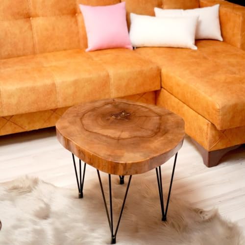 Walnut Live Edge Solid Wood Round Coffee Table (24") X88164
