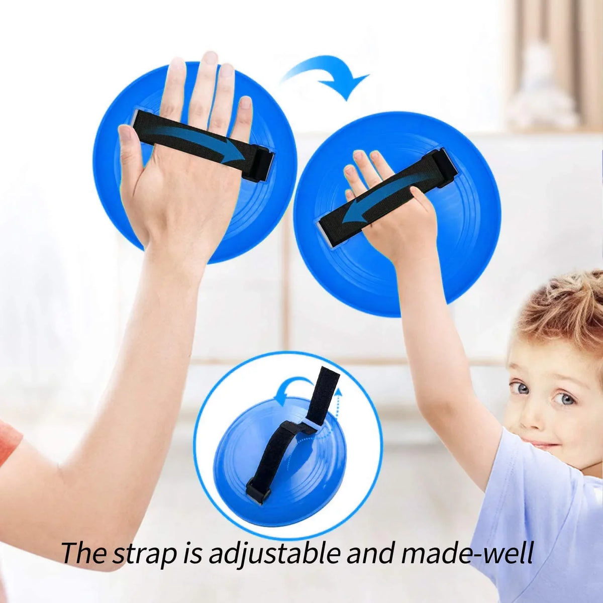 Blue Self-Stick Paddle Ball Catch Set J8056