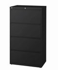 4 Drawer Lateral File Cabinet Black W296914