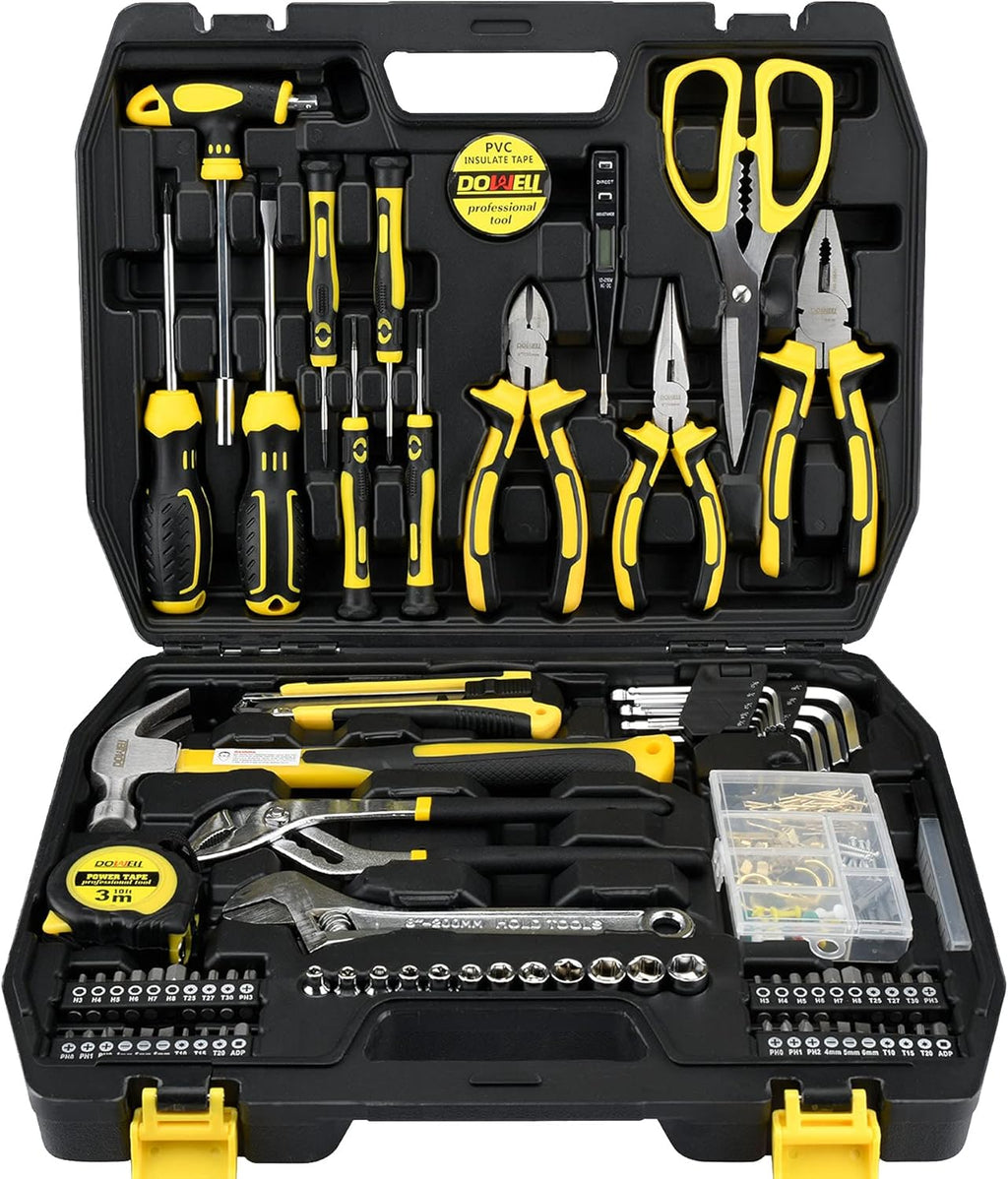 185-Piece General Hand Tool Kit with Toolbox Storage Case O6264