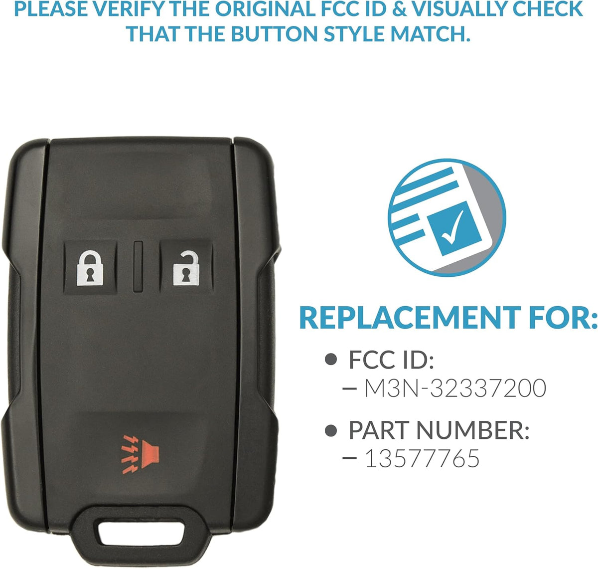 3 Button Remote 433 Mhz 2 Pack C428715
