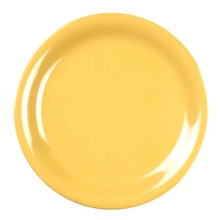 Yellow 6 1/2x22 Narrow Rim Plate, Pack of 6 B757