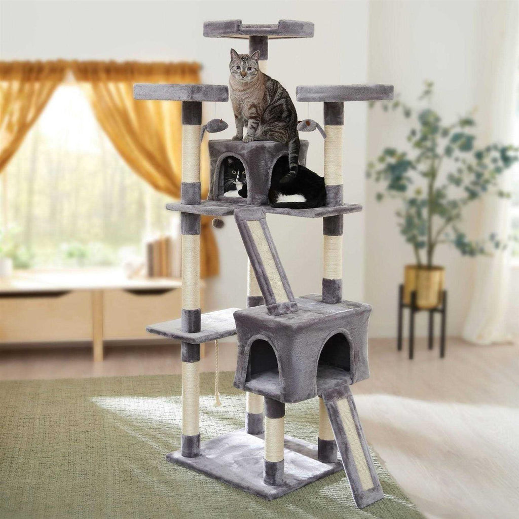 72-in Faux Fur Cat Tree Condo O1239