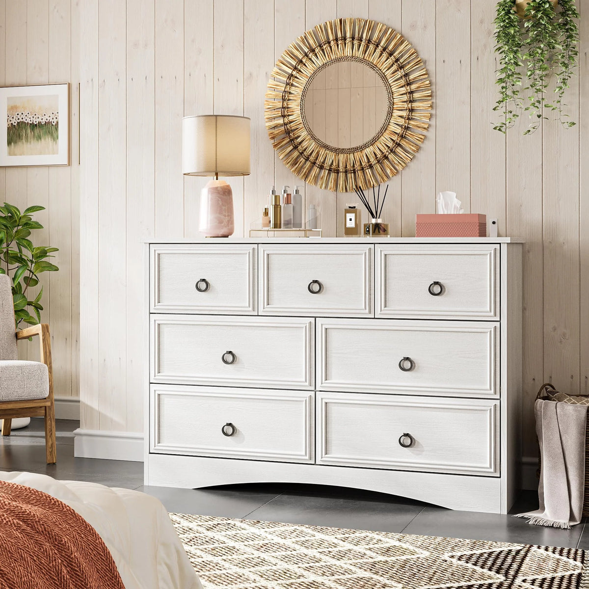 Gray 7 Drawer Wood Dresser G39139