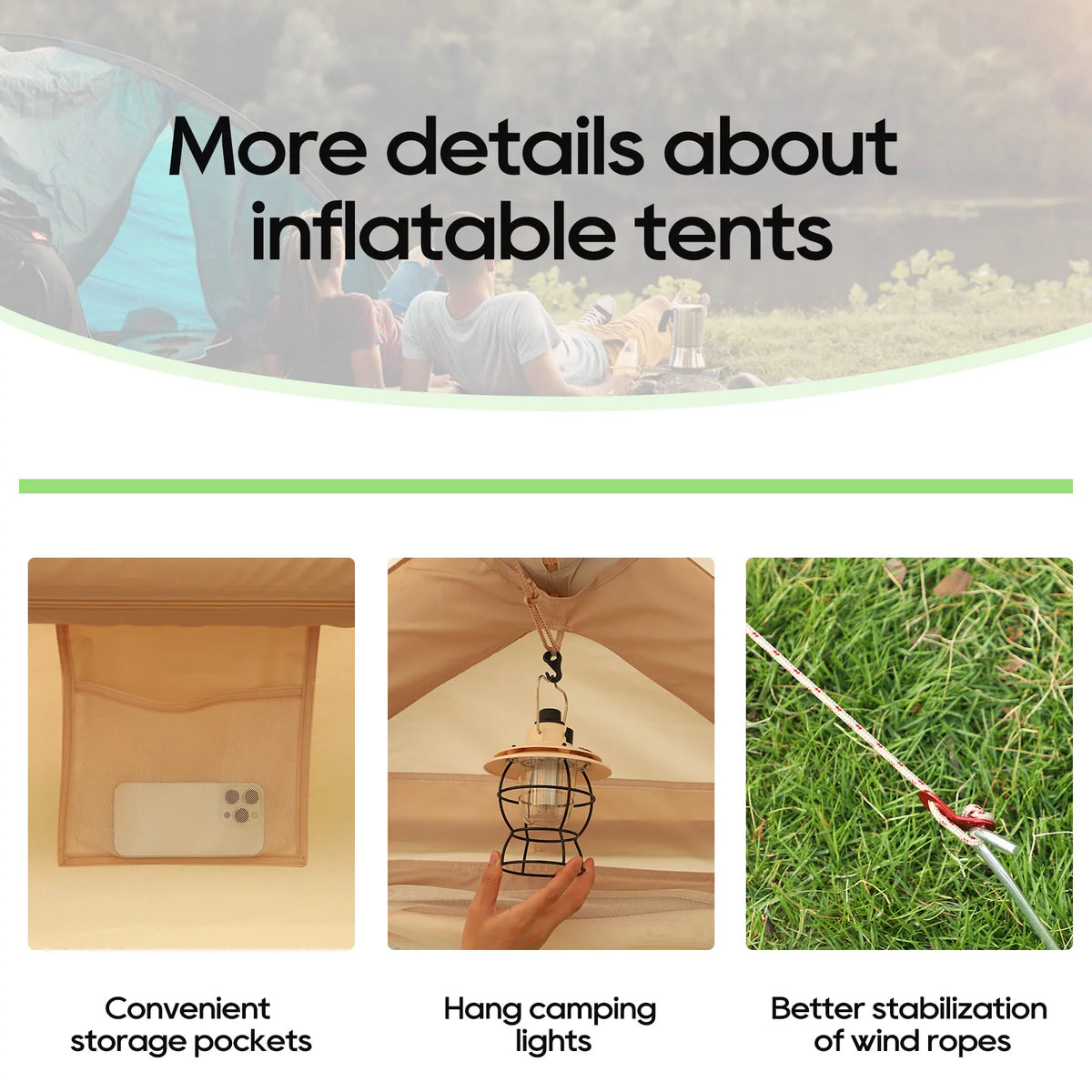 Inflatable Camping Tent with Pump X55126