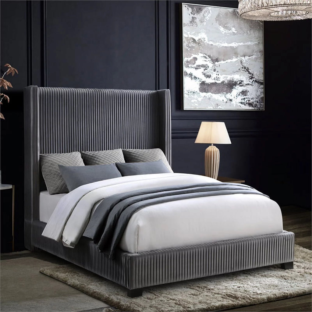 Velvet Full Upholstered Bed Q62885