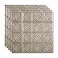 4 Decorative Vinyl Lay in Ceiling Tile in Argent Silver (5 Pack) Y638