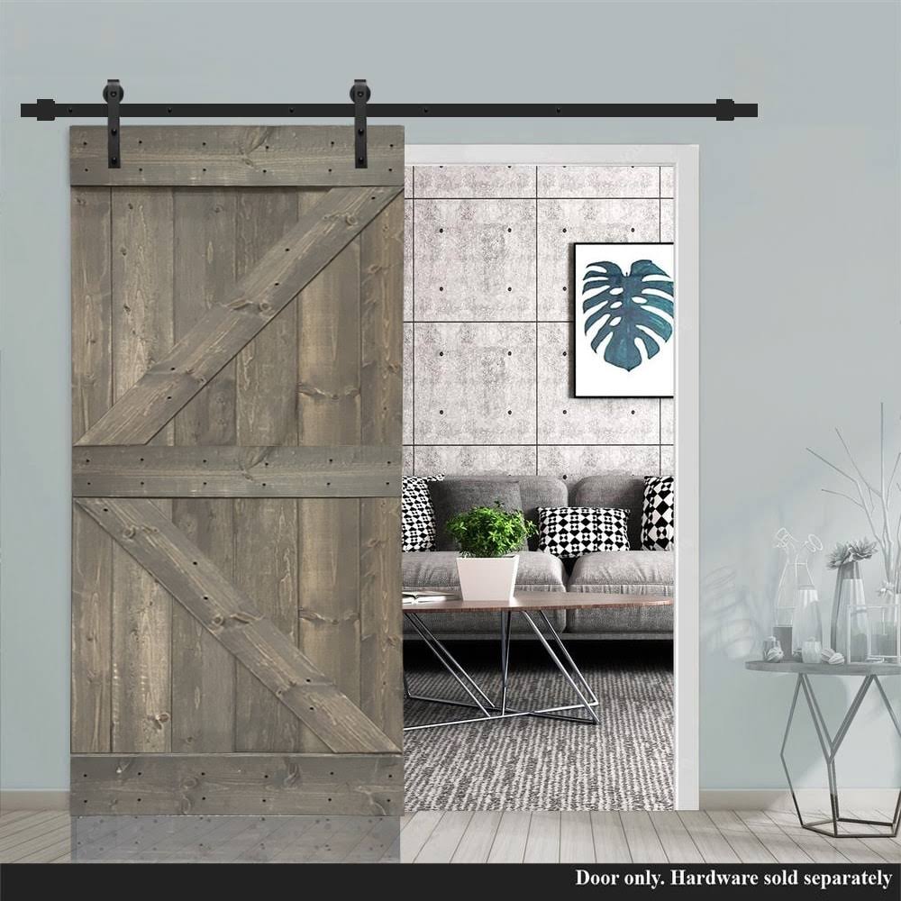 Pre Assembled Solid Pine Wood Interior Sliding Barn Door Slab H64423