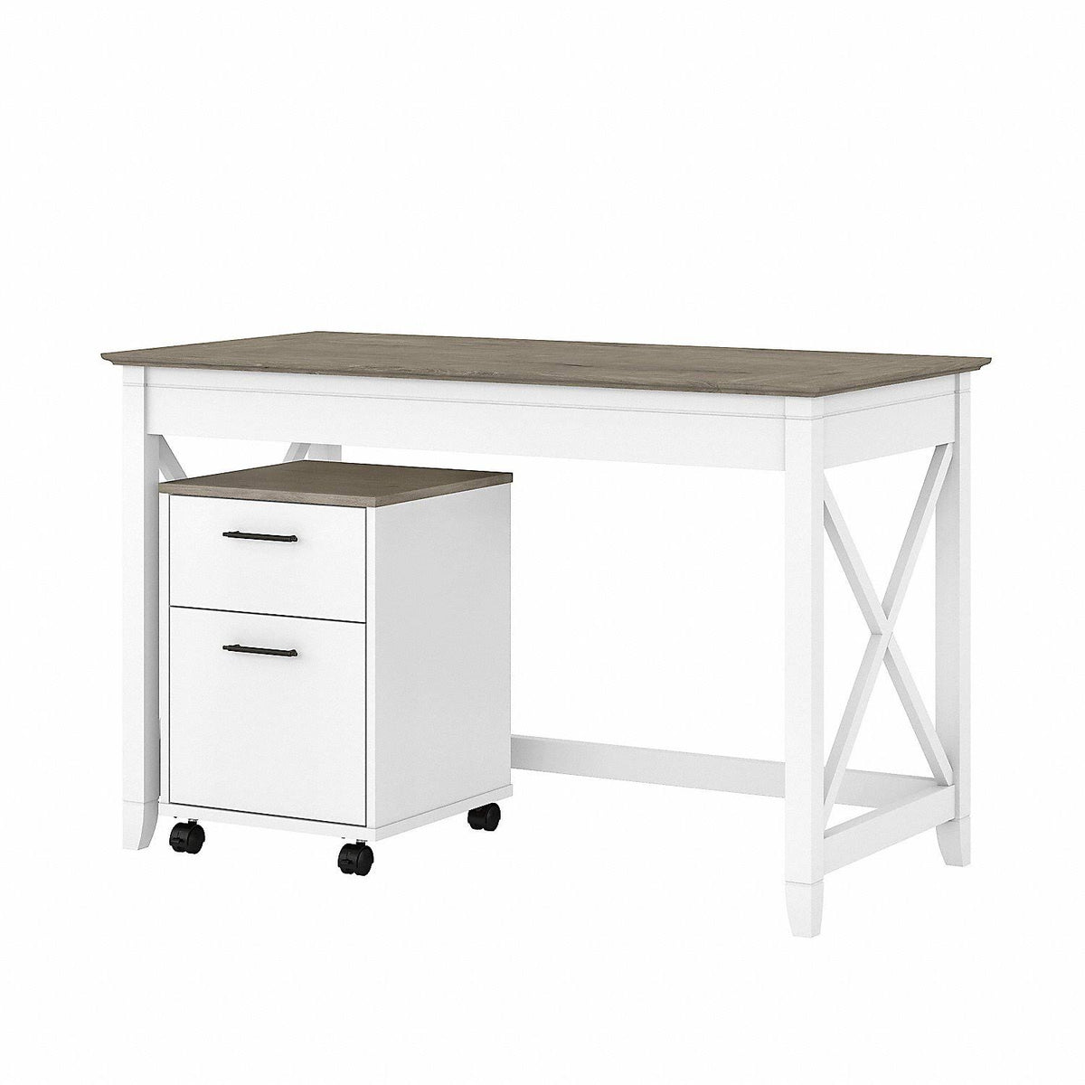48W Writing Desk with 2 Drawer Mobile File Cabinet P816832