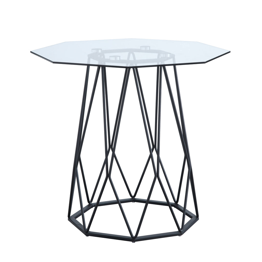 Black Glass Top End Table O98888