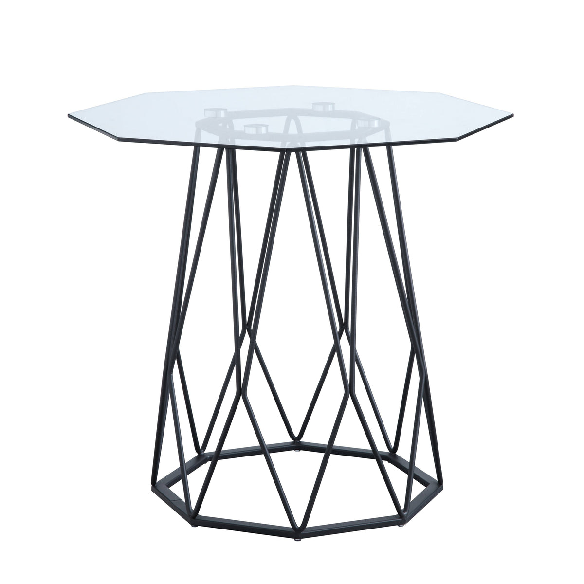 Black Glass Top End Table O98888
