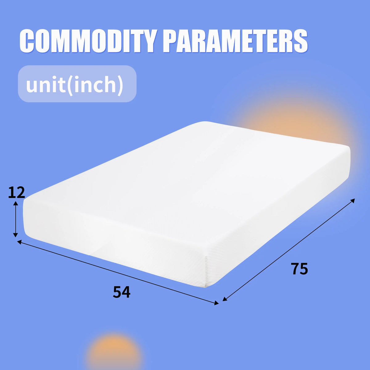 12 Inches Cooling-Gel Memory Foam Mattress Medium Firm Full U6670