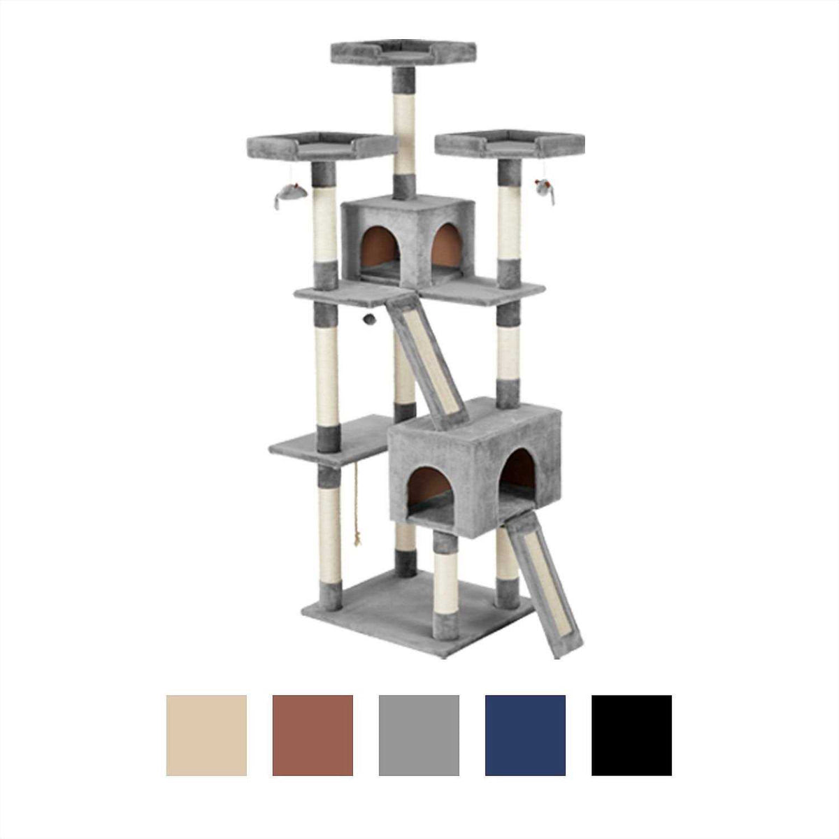 72-in Faux Fur Cat Tree Condo O1239