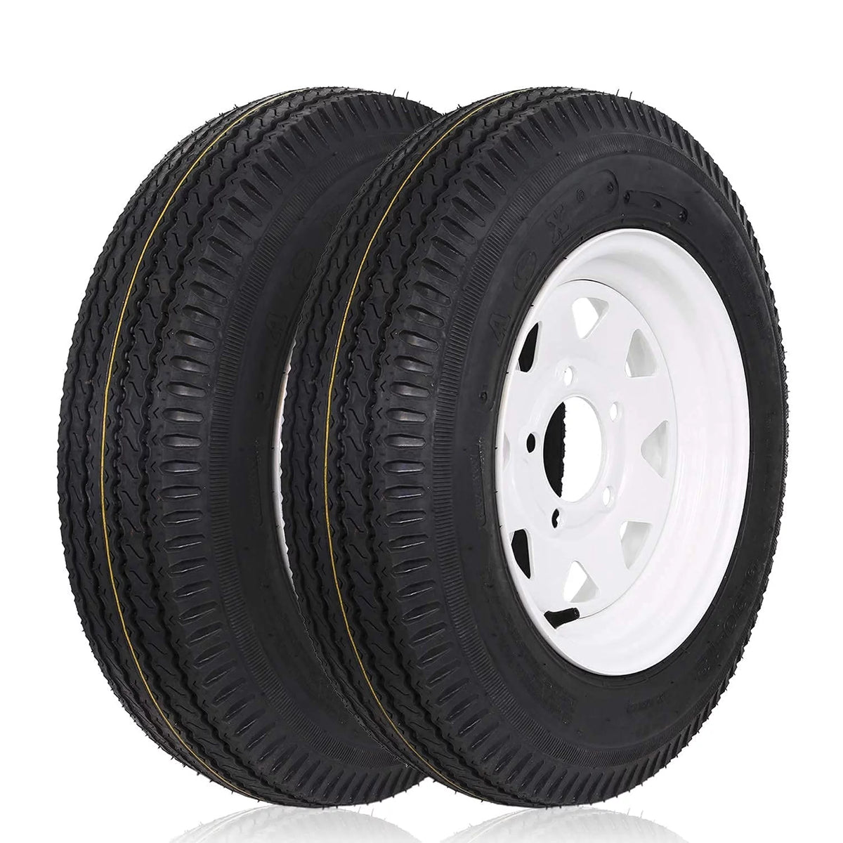 5.30-12 Trailer Tires with 12'' Rims, Set of 2 N264777