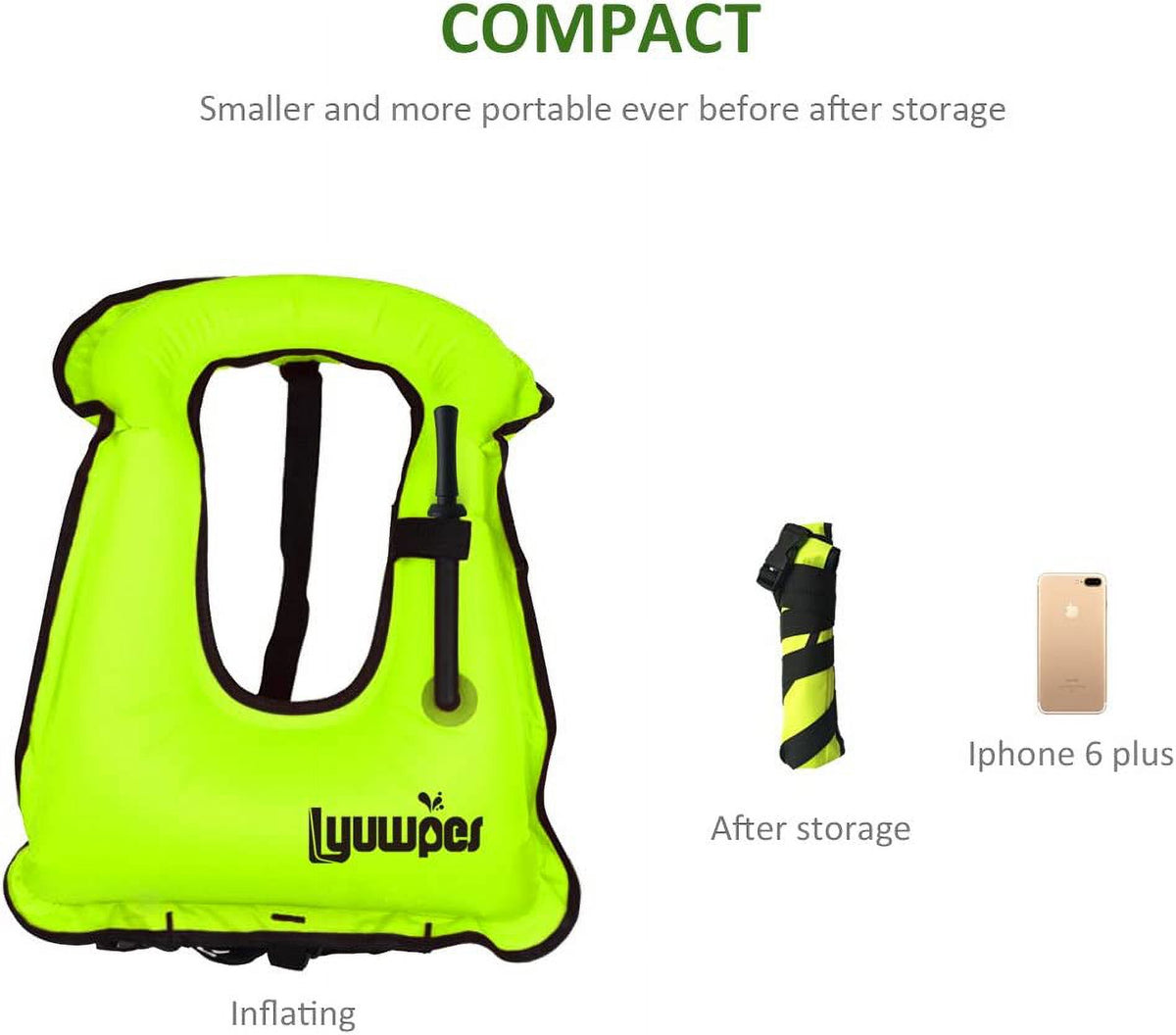 Inflatable Snorkel Vest Adult Snorkeling Jackets E41081