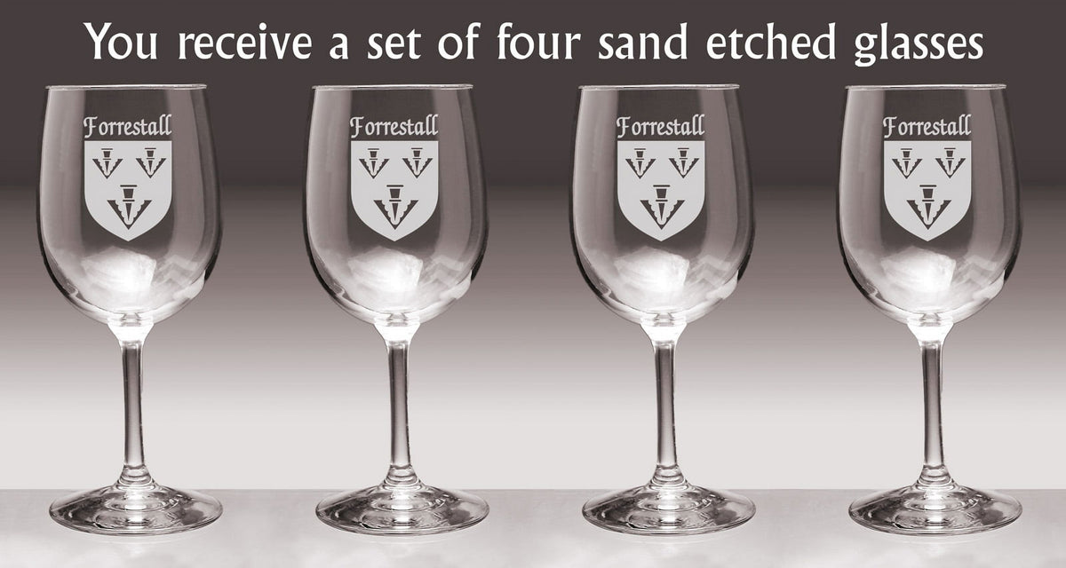 Irish Coat of Arms Wine Glasses Set of 4 L1612