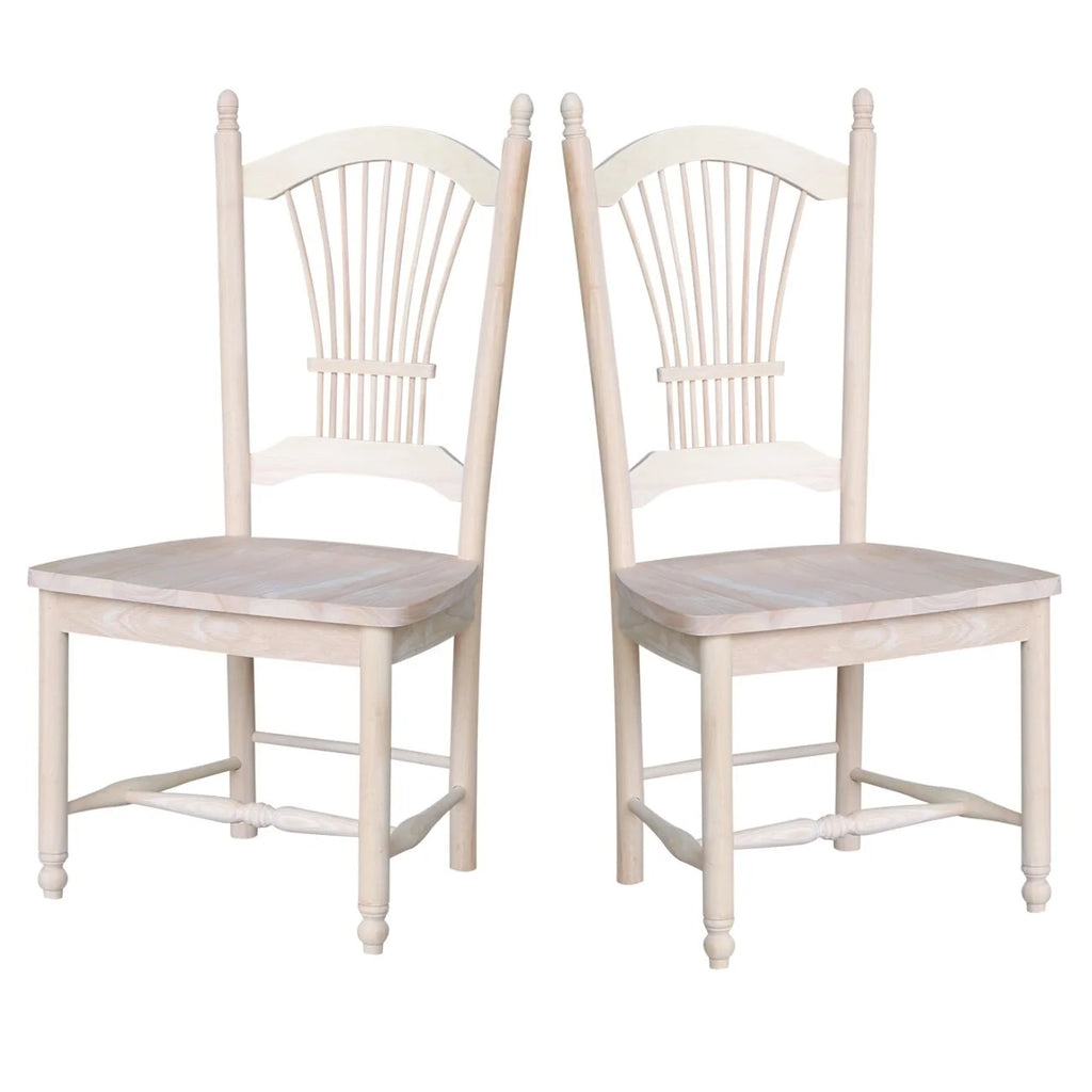 Solid Wood Sheafback Dining Chairs, Set of 2 Y9113