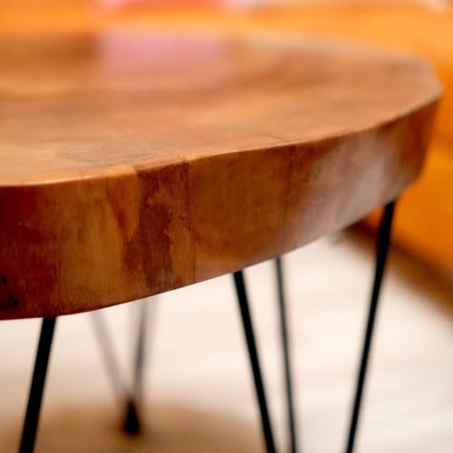 Walnut Live Edge Solid Wood Round Coffee Table (24") X88164
