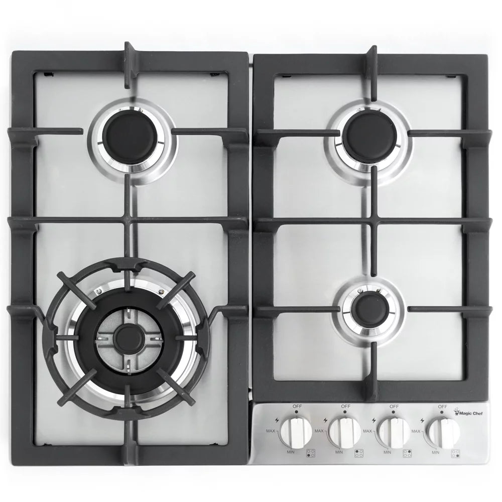 24 Inch Gas Cooktop with 4 Burners, Stainless Steel Y2766
