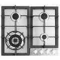 24 Inch Gas Cooktop with 4 Burners, Stainless Steel Y2766