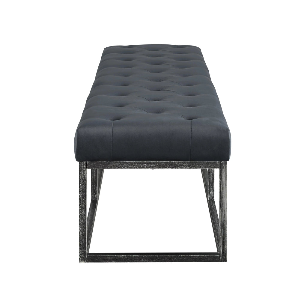 Tufted Bench with Iron Legs J306