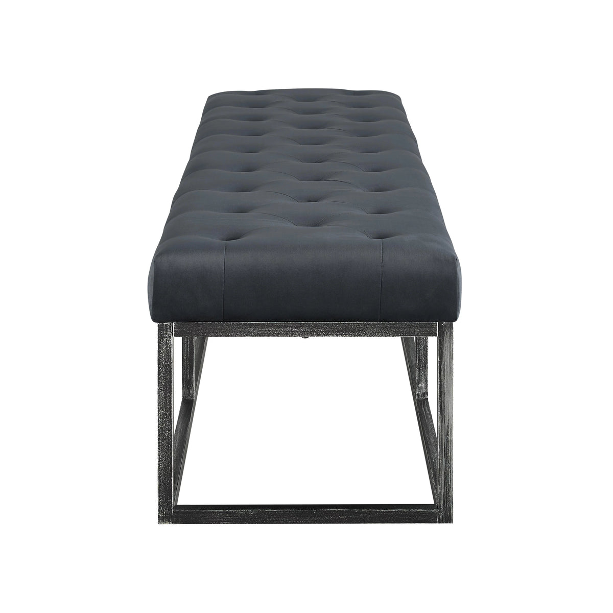Tufted Bench with Iron Legs J306