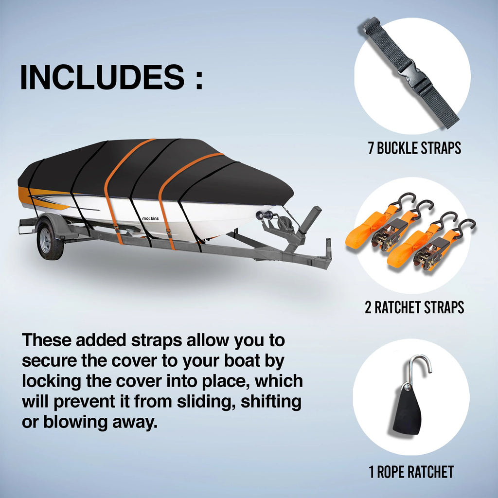 600D Polyester Oxford Trailerable Boat Cover H255