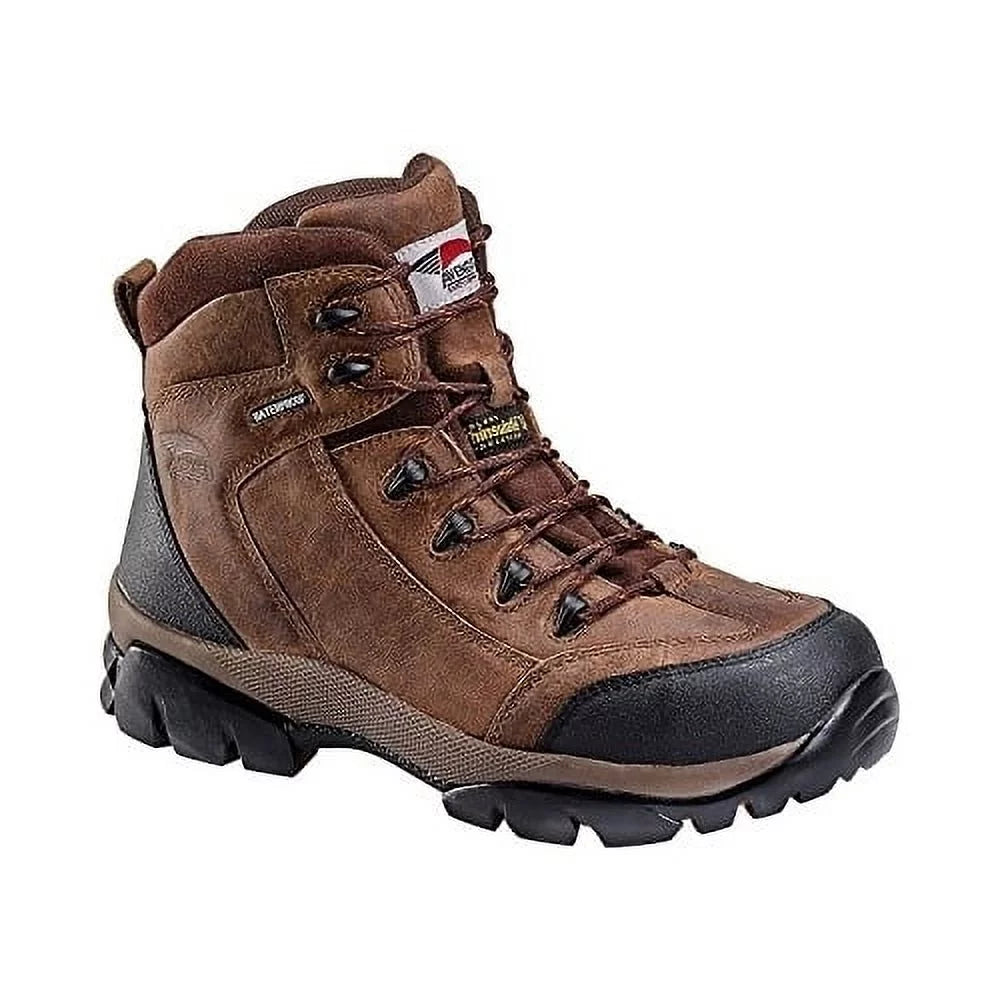 Brown Composite Toe Insulated Waterproof Work Boots X76257