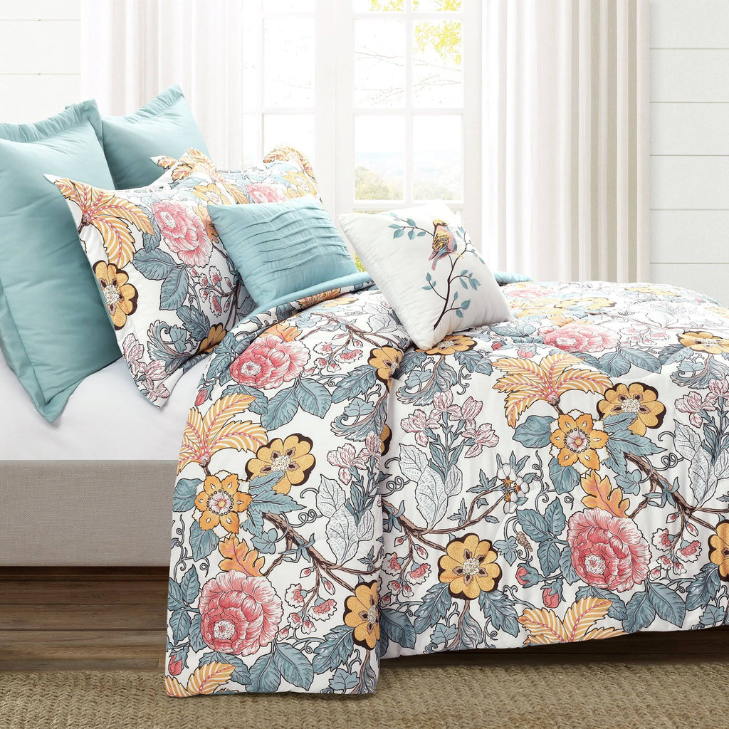 Blue & Yellow King Comforter Set Z532